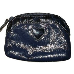 BRIGHTON Leather Coin Purse Navy Blue NWOT